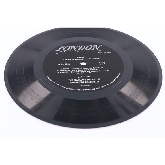 London Library of Shakespeare Recordings Macbeth Hamlet 33 rpm 7" Record DJX-13 - Picture 8 of 16
